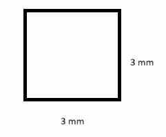 square with dimensions